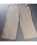 Charter Club Womens Sz 22W Beige Tan Classic Fit Straight Leg Croped Len... - $454.67 MXN
