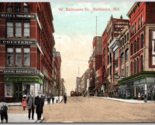 West Baltimore Street View Baltimore Maryland MD 1908 DB Postcard Q6 - $8.86