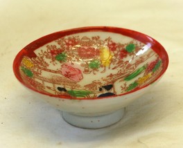 Asian Mini Footed Dipping Sauce Bowl Geisha Girls Japan - £7.88 GBP