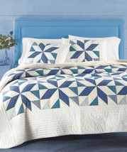 Martha Stewart Collection Bedding Star Artisan Quilt Size Full/Queen Color White - £298.81 GBP
