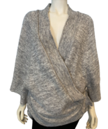 Anthropologie Knitted &amp; Knotted Open Front Poncho Gray Women&#39;s S - €20,45 EUR