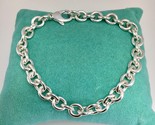 9&quot; Large Tiffany &amp; Co Sterling Silver Mens Unisex Rolo Round Link Chain ... - $375.00