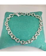 9&quot; Large Tiffany &amp; Co Sterling Silver Mens Unisex Rolo Round Link Chain ... - £297.17 GBP