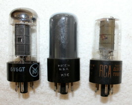 3- Used 6V6GT Audio Ham Radio Vacuum Tubes ~ VM &amp; RCA ~ Test Strong ~ USA - £111.49 GBP