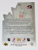 2007 Rick Nash Mcdonalds Pride Of Canada Upper Deck Insert Card Hockey Nhl PC2 - £3.94 GBP