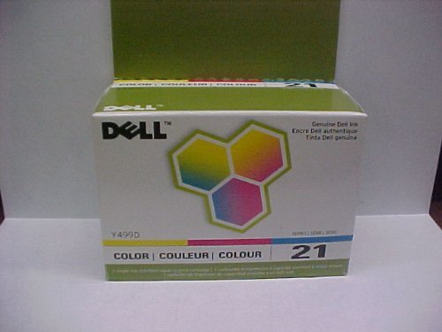New Genuine Dell Y498 Tri-Color Ink Cartridge Series 21 Retail Box; V313... - $30.60