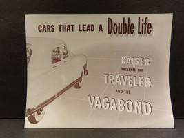 Kaiser Presents the Traveler and the Vagabond Sales Brochure 1949  - $81.01