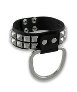 Zeckos Black Leather Studded D Ring Choker Collar Sub - $15.50
