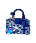 Stitch Cartoon Denim Ripped Hole Stitching Messenger Bag Crossbody Shoul... - £22.63 GBP