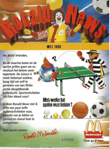 McDonald&#39;s - May 1999 - Ronald News - Belgium - £1.96 GBP