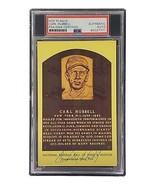Carl Hubbell Signé 4x6 New York Giants Géants Hall Of Fame Plaque Card P... - £61.48 GBP