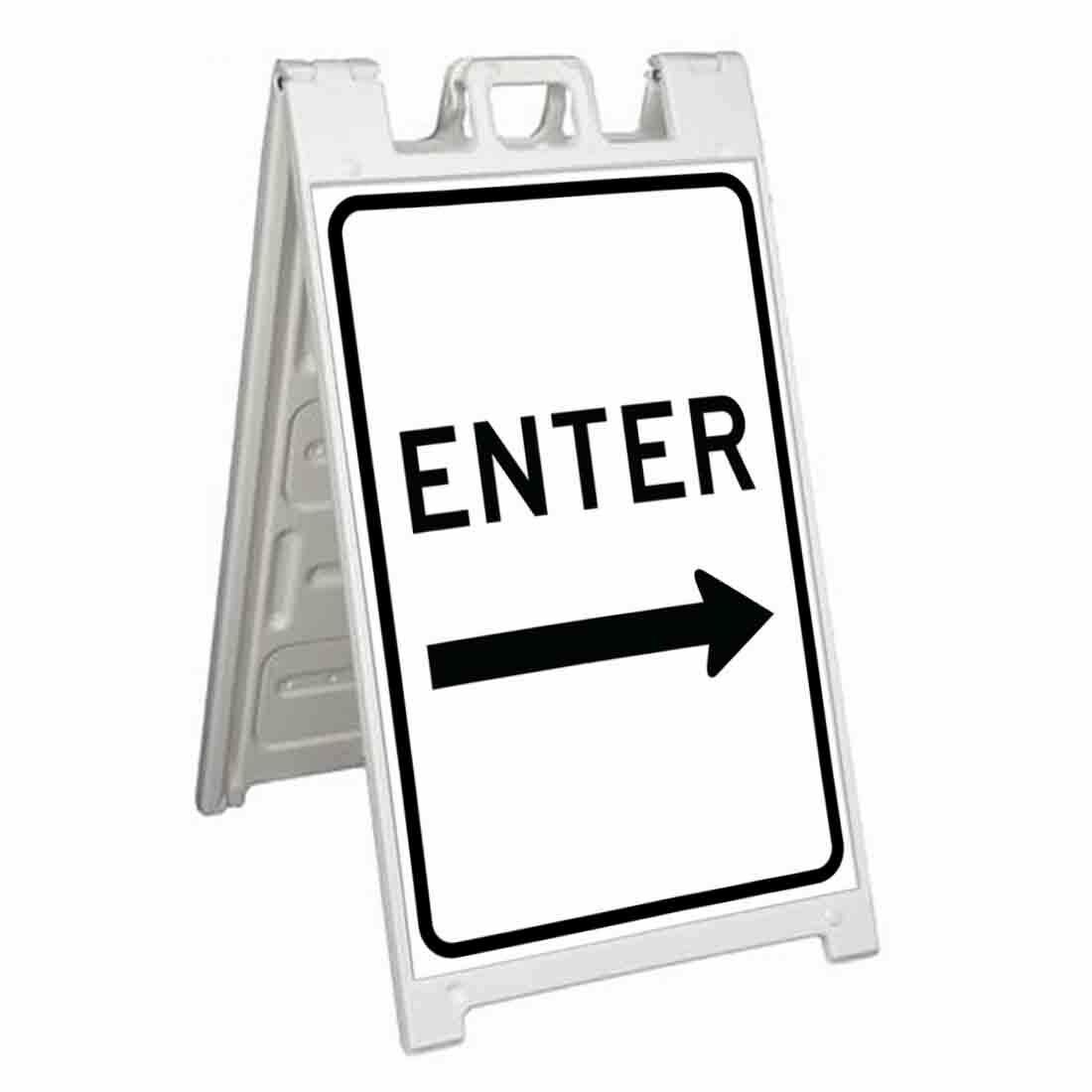 ENTER RIGHT ARROW Signicade 24x36 Aframe Sidewalk Sign Banner Decal ...