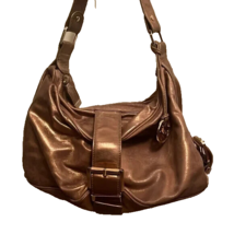 Michael Kors Bedford Belted Gold Leather Satchel Shoulder Bag Handbag - $658.58 MXN