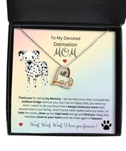 Dalmation Memorial - Dalmation Sympathy - Gold Silver Heart Pendant with Cubic Z - £43.69 GBP