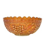 Imperial Glass Golden Marigold Carnival Glass Grape and Cable Bowl 9&quot; - $49.49