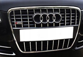 AUDI A4 B7 S-LINE Chrome Grill Trims - Radiator Bar Accents Decoration T... - £29.96 GBP