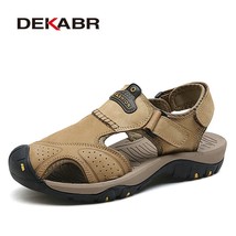 New Summer Men&#39;s Shoes Outdoor Casual Shoes Sandals Leather Non-slip Sneakers Hi - £47.46 GBP