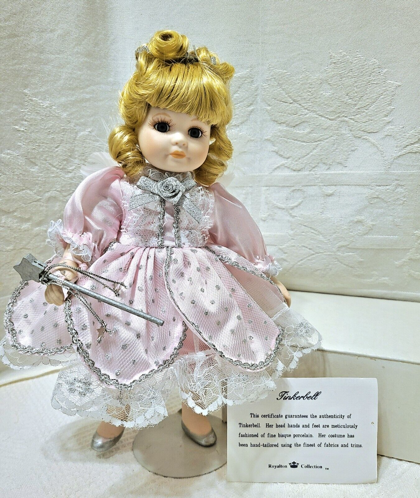 10" Porcelain Storybook Doll ~ TINKERBELL ~ 1998 Royalton ~ NEW in BOX w/ COA - $11.87