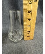 Vintage Oil Lamp Globe Glass Clear 5&quot; Tall 2” Fitter Lantern Chimney Old - $10.89