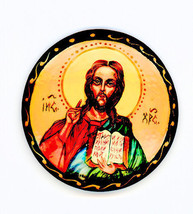 Russe Peint à la Main Broches De Religieux Saints_Broche_02 , Jésus Christ - £12.61 GBP
