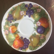 Roy Kirkham Fine Bone China Saucer Only “Orchard&quot; Pattern Made In Englan... - $14.85