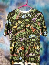 Teenage Mutant Ninja Turtles Shirt Adult Medium Black Allover Mega Big Print AOP - $7.20