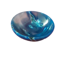 Blue onyx Hand Carved Gemstone bowl handmade crystal bowl tray dish antique gift - £18.50 GBP