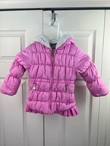 Osh Kosh B&#39;gosh Pink Ruffle Girls Puffer Jacket Size 2T - £29.21 GBP