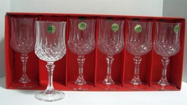 Cristal D&#39;Arques Longchamp Wine Glasses 7-1/4” Set of 6 - £15.68 GBP