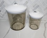 Foodsaver Snail Vacuum Canisters Container Lot of 2 KY-135 &amp; KY-114 W/ Lids - £27.57 GBP