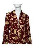 Entice Embroidered Jacket Paisley Wearable Art Women’s Medium - $24.74