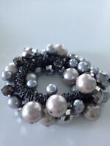 beaded pearlized stretch stone bracelet - $24.99