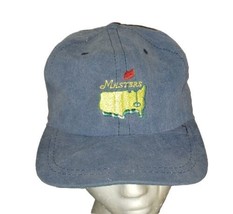 Vintage Masters Golf Logo Navy Blue Ball Baseball Cap Hat American Needle - £11.72 GBP