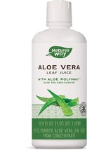 Nature&#39;s Way Premium Quality Aloe Vera Leaf Juice, 99.5% Purified, 33.8 Fl. Oz. - £28.76 GBP