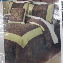 Living Quarters Standard Pillow Sham 20” x 26 &quot; 51 x66cm Brown Green New In Pack - £8.87 GBP