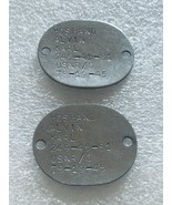 2 WWII 1945 USNR Navy Dog Tag Alvin Karl HOSBAND - $51.48