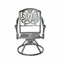 Outdoor dining chairs patio seat swivel rocker cast aluminum Elisabeth f... - $5,568.12 MXN