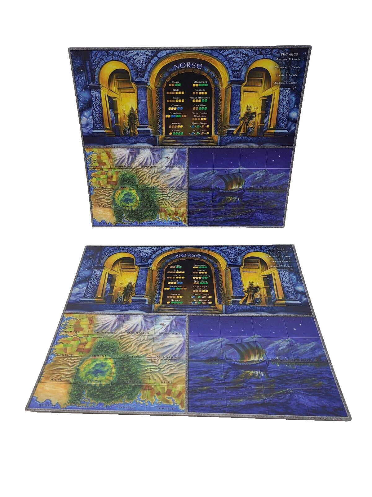 Age of Mythology The Board Game Replacement Pieces Parts Norse Game Boards - $10.88