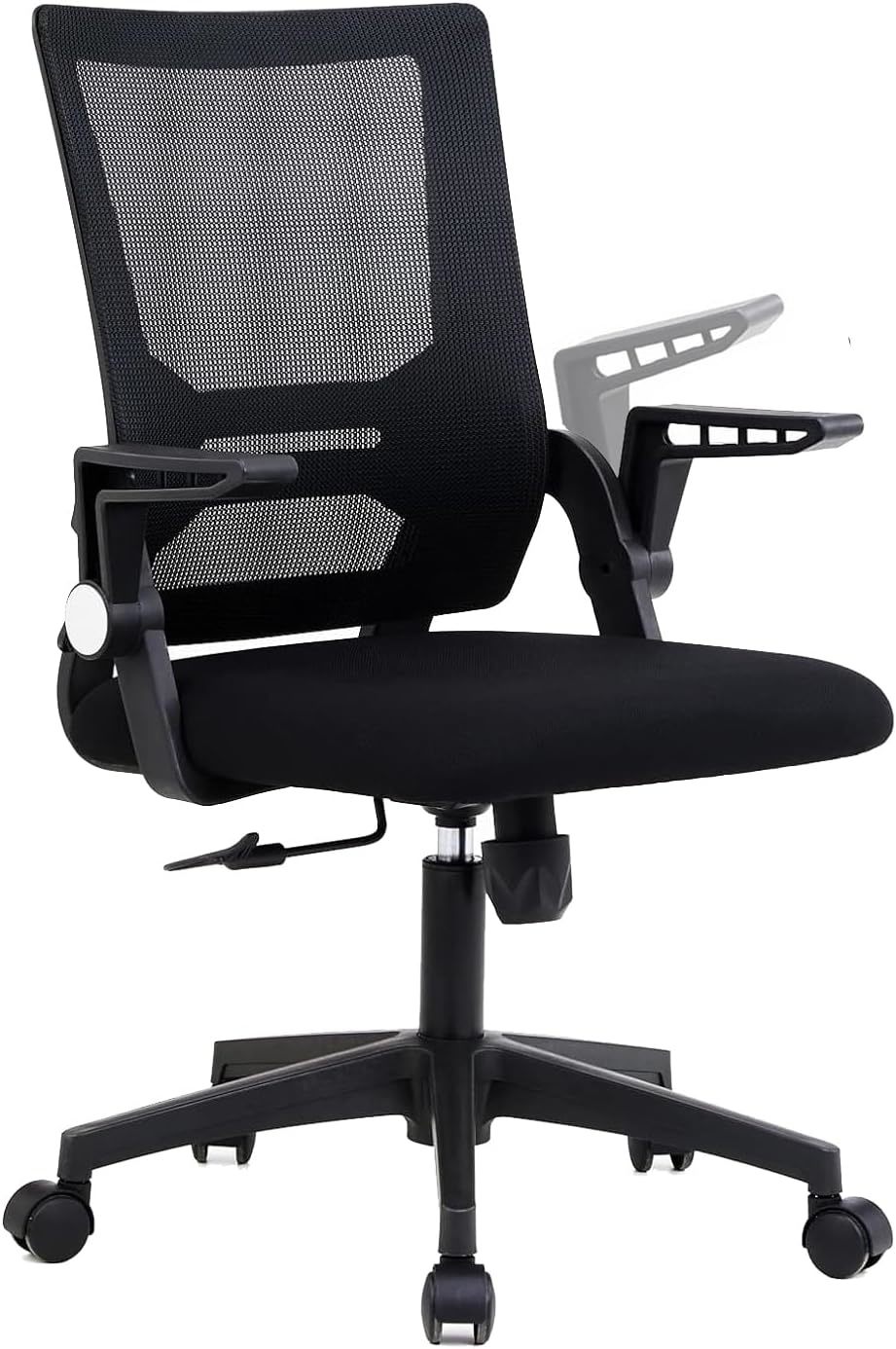 The Ergonomic Rolling Computer Chair With Flip-Up Armrests Is A Task Cha... - $65.98