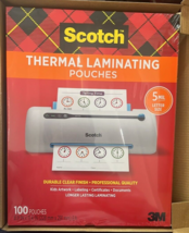 Scotch TP5854-100 9 x 11.5 inch Thermal Laminating Pouches - 100 Pack se... - $34.64