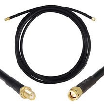 10 Ft Low-Loss Coaxial Extension Cable (50 Ohm) Sma Male To Sma Female Connector - £31.44 GBP