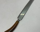 Bakelite Handle 13&quot; VTG Universal Resistain Stainless Steel Knife Caramel - $14.80