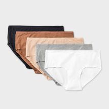 Women&#39;s 5pk Cotton Blend Hipster Underwear - Dealworthy™ Assorted Neutra... - $15.99