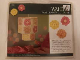Wallies 12021 25 Gerber Daisiy Wallpaper Cutouts Pre-Pasted Decor Accents New - $14.99