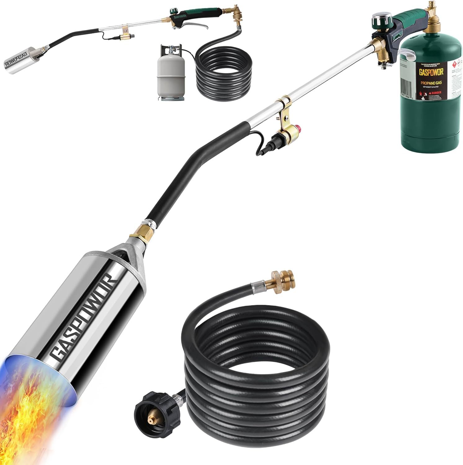 Powered By Propane Torch Weed Burner With 8-Foot Hose, This, Igniting Fl... - $46.93