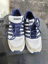KSwiss K Swiss 07119-160-M Low Sneakers Mens 10.5 Blue White Used +READ+ - £19.66 GBP