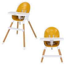 4-in-1 Convertible Baby High Chair Infant Feeding Chair with Adjustable Tray-Yel - £96.68 GBP