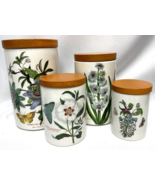 Portmeirion The Botanic Garden Circa 1818 Kitchen Canister Set of 4 1972... - $116.99