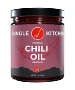 Jungle Kitchen Chilli Oil Spicy Vegan Gluten-Free Chili Oil  Crunchy Gar... - £16.19 GBP