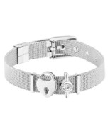 Women&#39;s Silver Color Stainless Steel Mesh Bracelet - €8,50 EUR